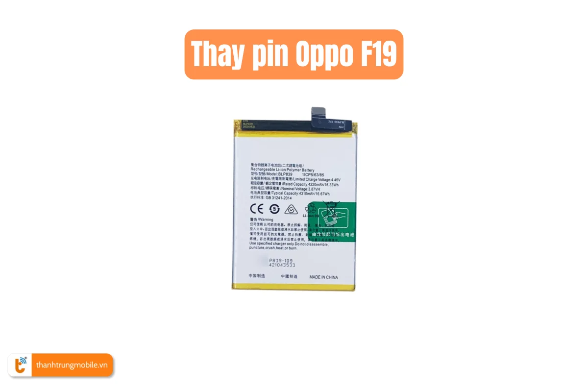 Thay pin Oppo F19