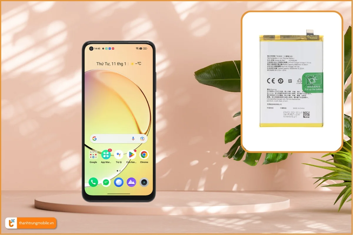 Thay pin Realme 10 chính hãng, lấy ngay - Thành Trung Mobile