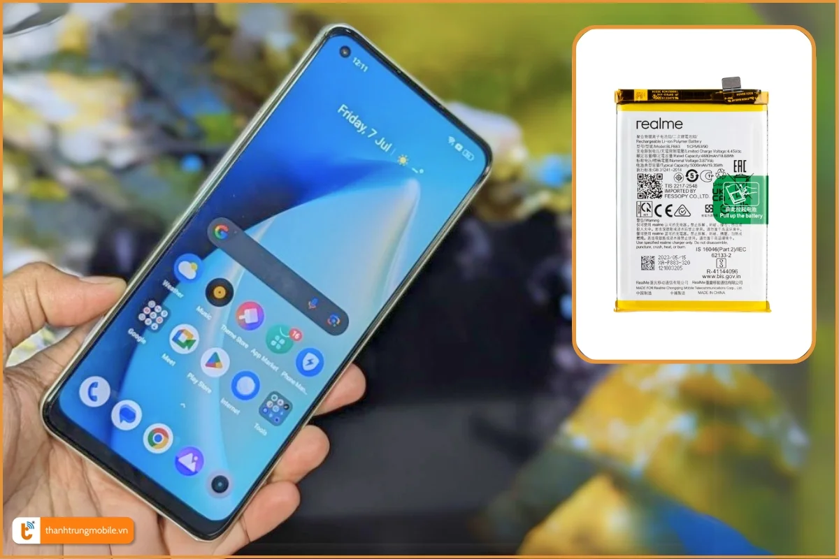 Thay pin Realme Narzo 60 chính hãng, lấy ngay - Thành Trung Mobile