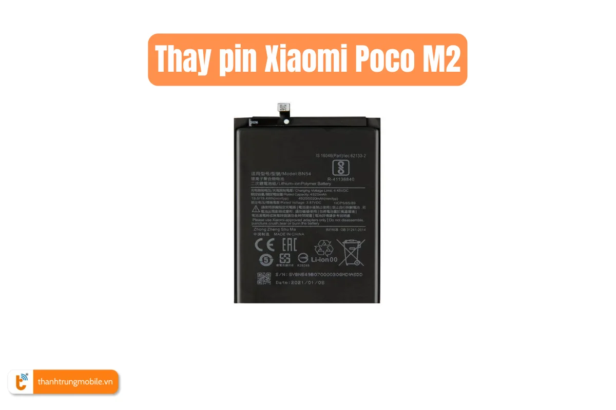 Thay pin Xiaomi Poco M2