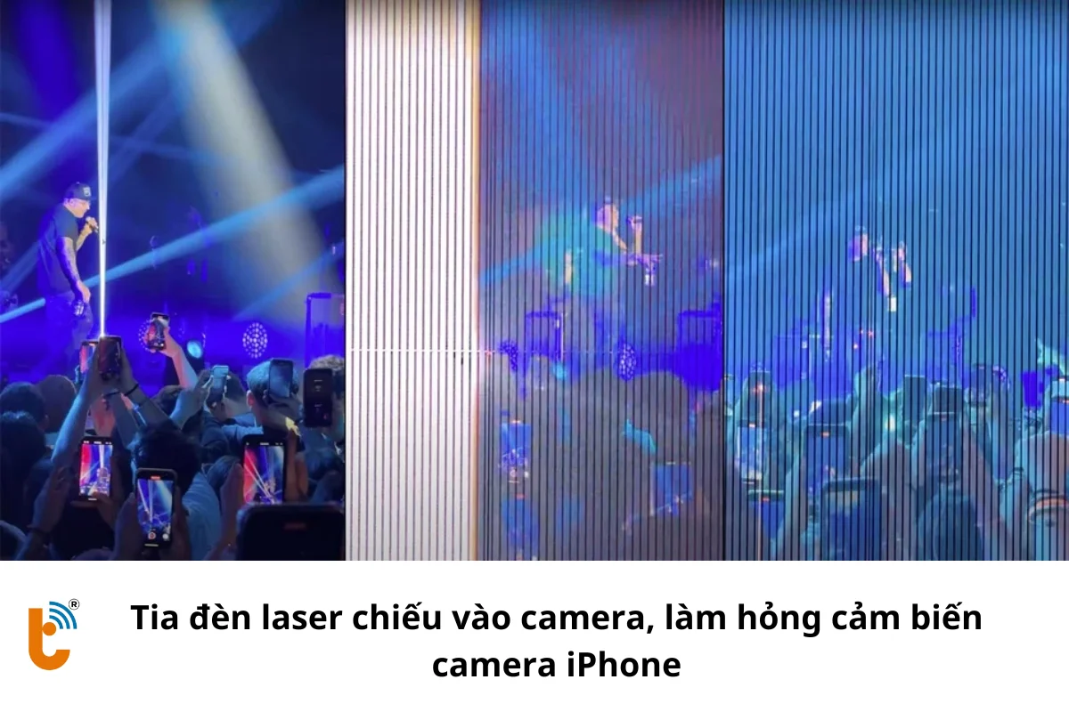 Đèn laser làm hỏng camera iPhone