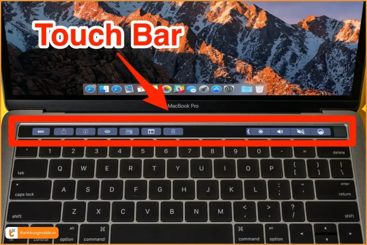 Touch Bar trên Macbook Pro