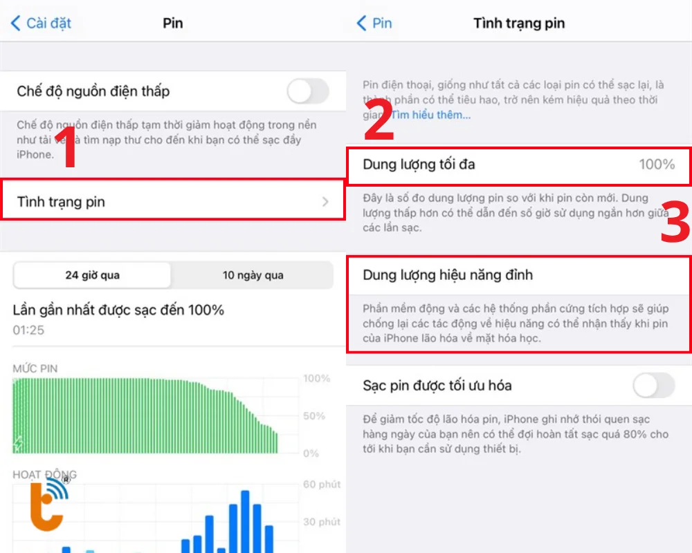 Kiểm tra trong Cài đặt máy